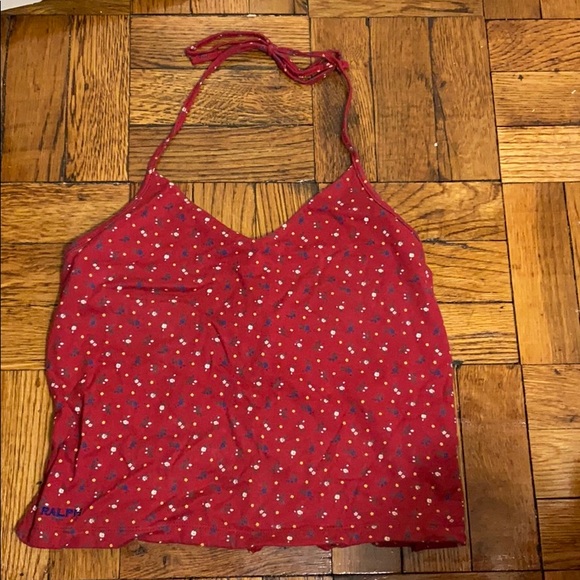 Ralph Lauren Tops - Ralph Lauren red floral backless crop top